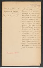 k.k. naturhistorisches Hofmuseum, Intendanzakten 1885-1896 (Hauer), Aktenzahl Z.495/1891, Seite 1